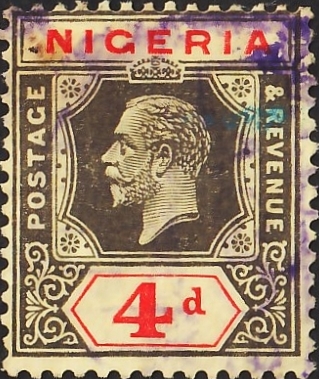 Нигерия 1915 год . King George V , 4 p . Каталог 6,0 фунтов. (2)